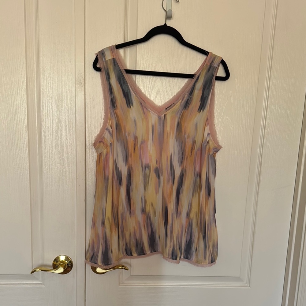 Torrid Multicolor Brushstroke Tank Top